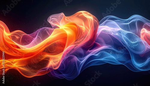 Abstract swirling energy streams