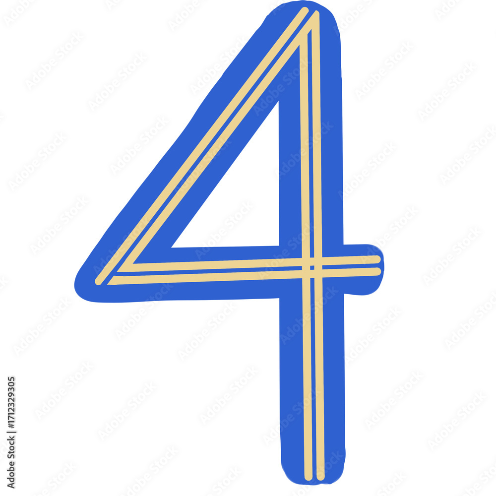 Obraz premium Retro Stripes Numbers 1-10