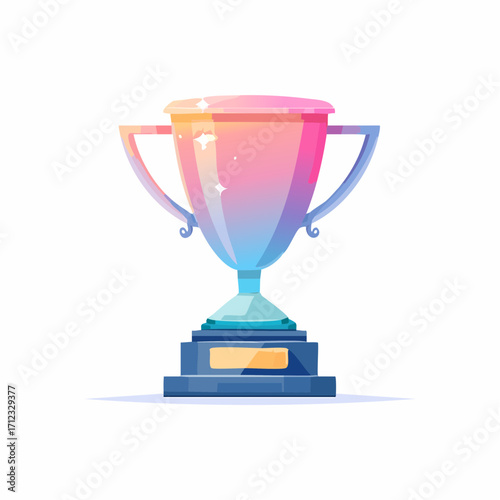 Gradient Trophy Cup Award Vector