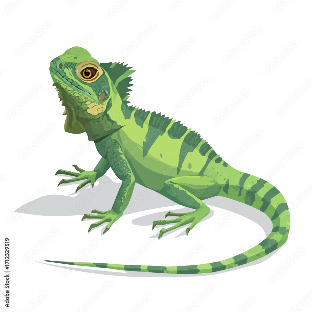 Naklejka premium Minimal 2D flat vector of a Basilisk, icon-style illustration on a white background
