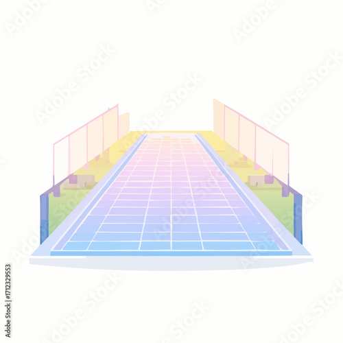 High Tech Athletic Track Vector
