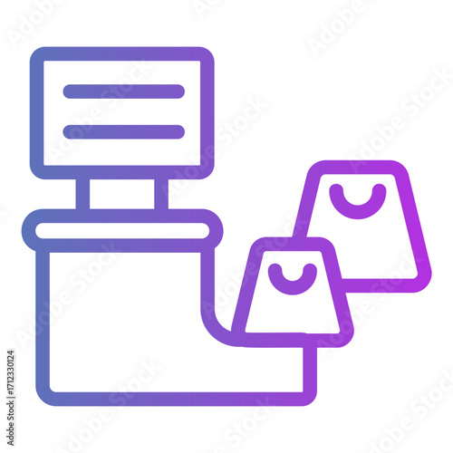 self checkout Gradient icon