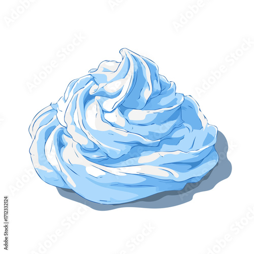 Flat 2D Shaving Cream vector illustration, icon graphic on white background