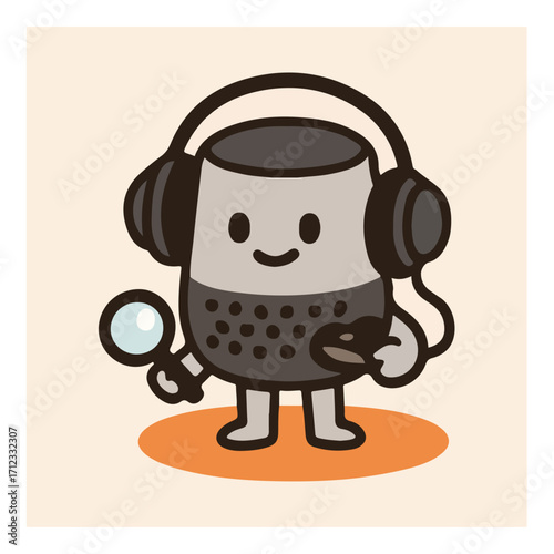 Voice Assistant Speaker Mascot — AI Smart Home