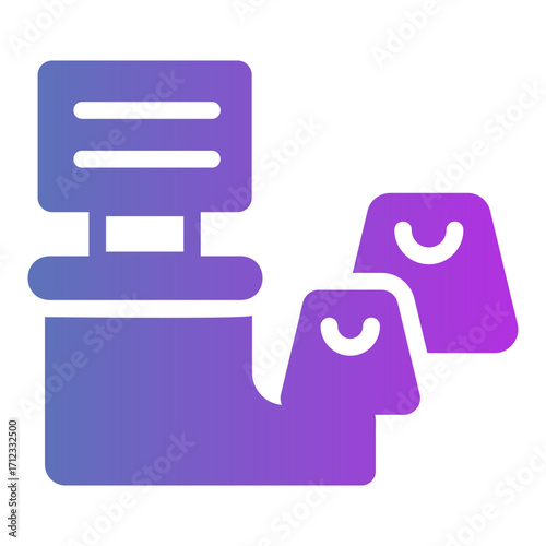 self checkout Gradient icon