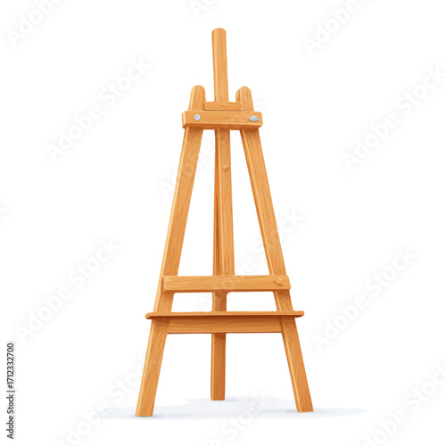 2D flat vector graphic of a Easel in icon style, isolated on white background