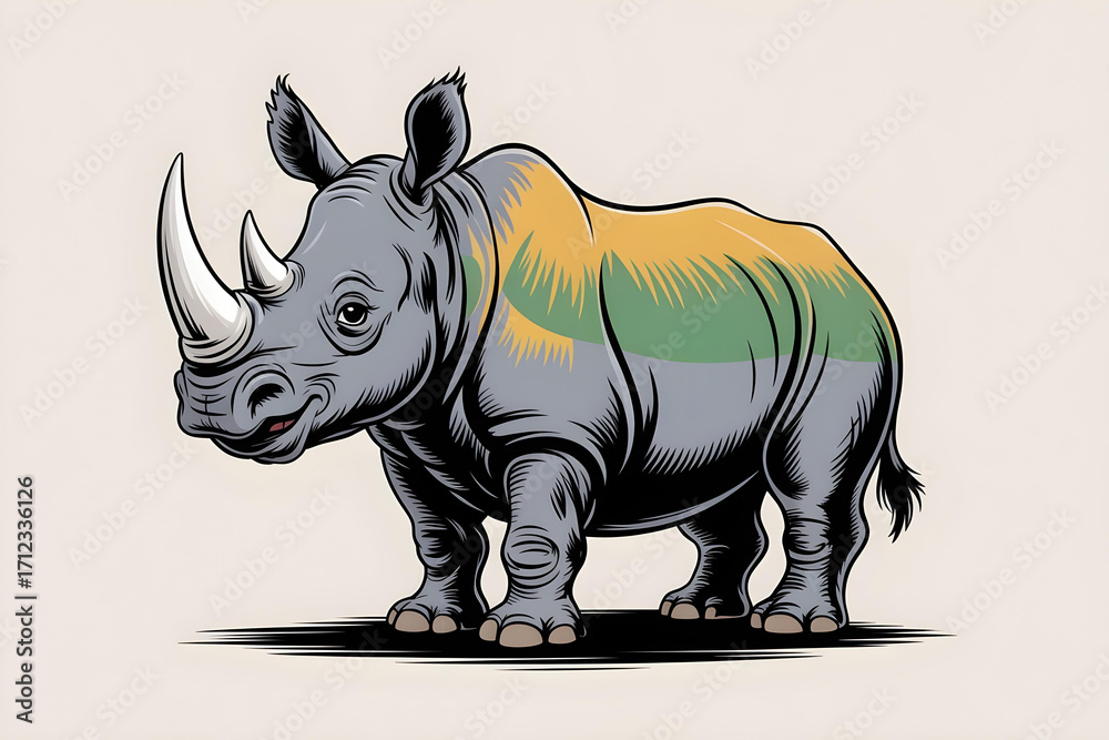 Fototapeta premium rhino vector illustration