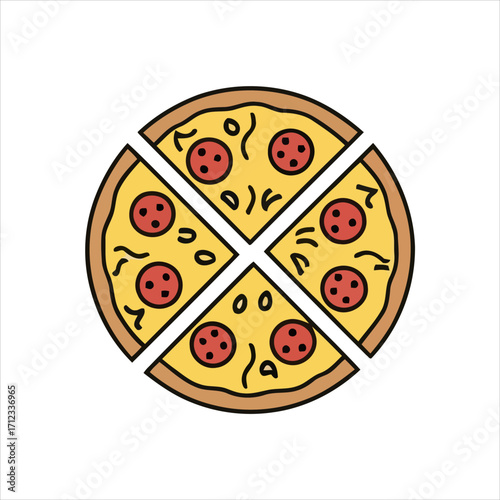Delicious pizza with pepperoni slices, perfect for a quick bite or sharing with friends and family