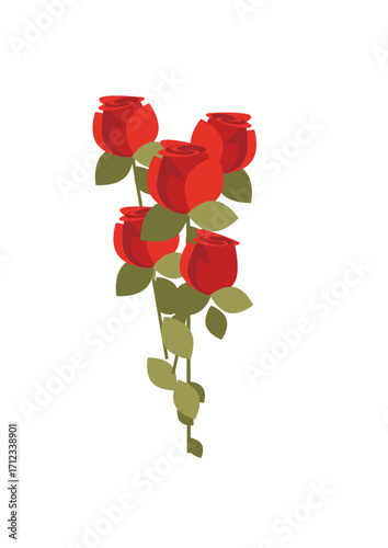beautiful bouquet of red roses