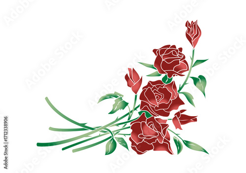 beautiful bouquet of red roses