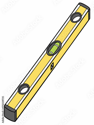 Isolated Spirit Level on White Background