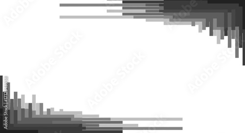 Black and grey flat vector background with horizontal lines and shapes  