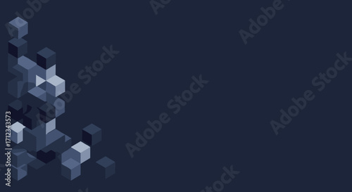 Abstract flat vector background with geometric shapes in dark colors  