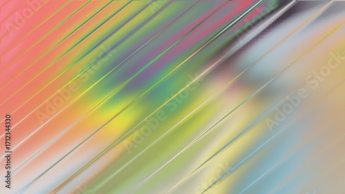 Soft Diagonal Stripes With Pastel Rainbow Hues and Subtle Reflections abstract background