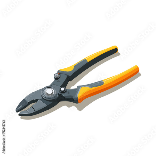 2D flat vector graphic of a Wire Cutter in icon style, isolated on white background