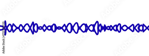 Waveform visualization in blue