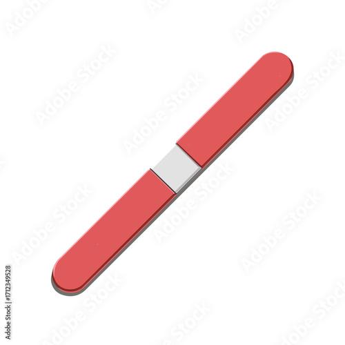 Flat 2D Nail File vector illustration, icon graphic on white background
