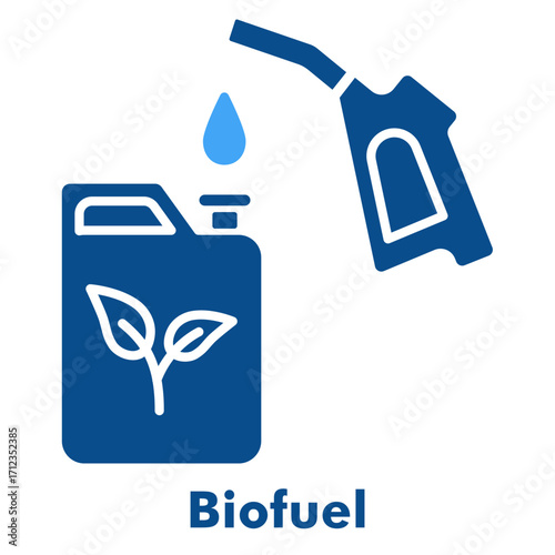 Biofuel Duo Tone Vector Icon