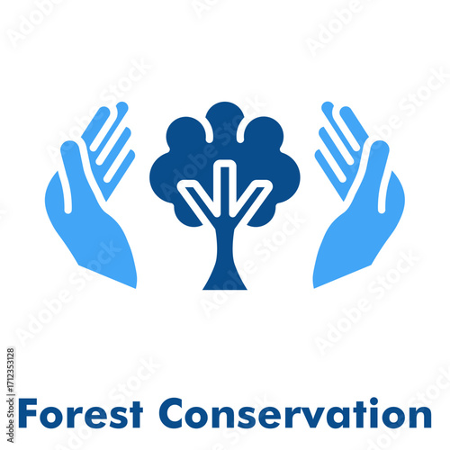 Forest Conservation Duo Tone Vector Icon