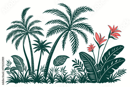 tropical palm tree