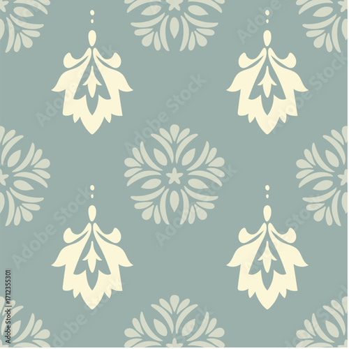 seamless pattern for background with plant and flower theme