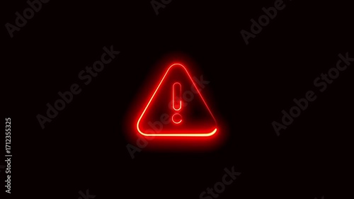 warning glith attention icon signal alert risk safety danger road warning sign sign symbol animation on black background. Warning and Safety Icons: Alert, Security, and Risk Symbols Vector Set