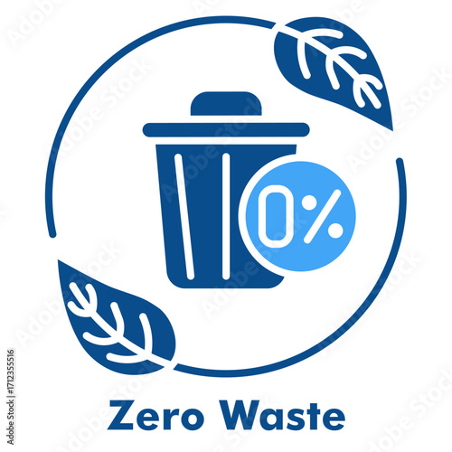 Zero Waste Duo Tone Vector Icon