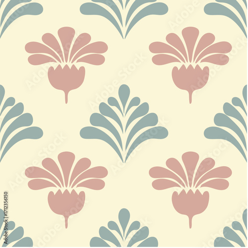 seamless pattern for background with plant and flower theme