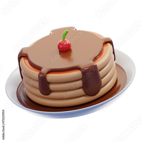 Pancake 3D Illustration
