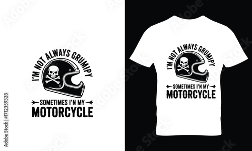 Helmet skull crossbones motorcycle text design vector