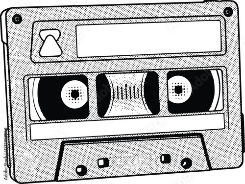 Vintage Audio Cassette Tape for Music Playback and Recording.