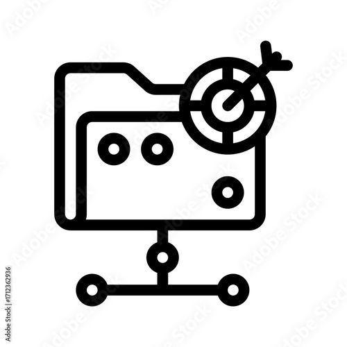 Icon Product Target With Style Outline