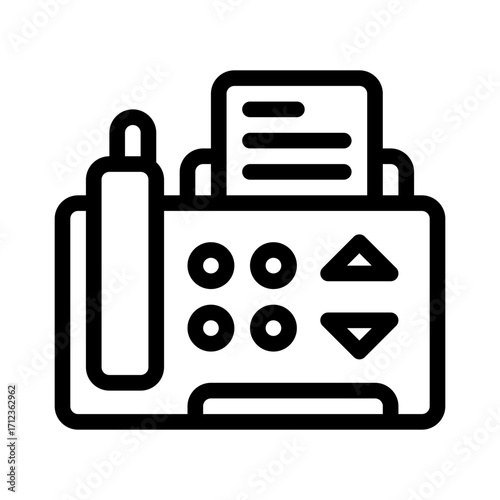 Icon Fax With Style Outline