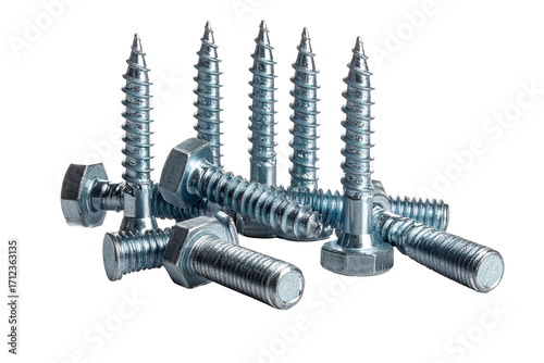 some screws arranged on an transparent surface