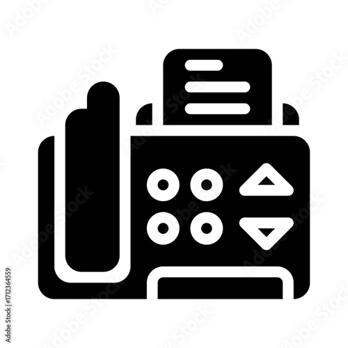 Icon Fax With Style Glyph