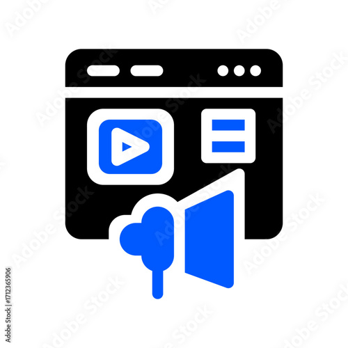 Advertising Agency Icon Two Tone Color