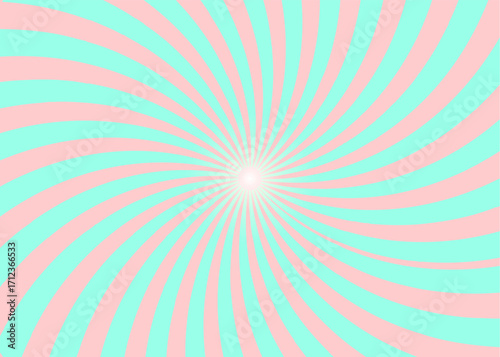 Vector colourful sun rays sunburst texture background.