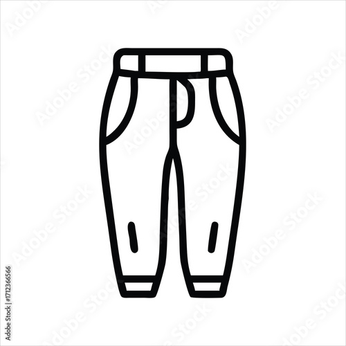 Stylish modern trouser icon illustration collection fashion apparel clothing outfit casual formal garment trendy design graphic art element symbol