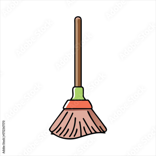 broom isolated on white