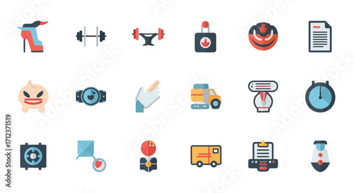 Collection of Diverse Icons Representing Various Themes and Concepts.
