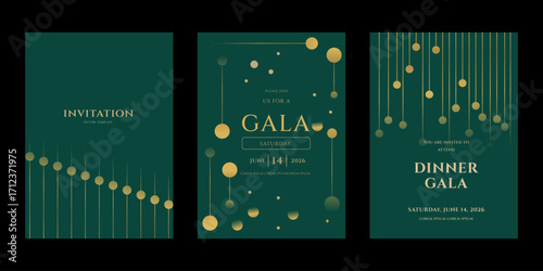 Modern Geometric Dinner Gala Invitation Cards  2026 Event