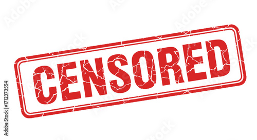 Red "CENSORED" text stamped diagonally within a rectangular border, creating a visual representation of restricted or prohibited content.
