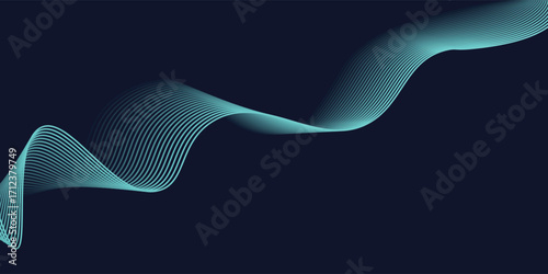 Vector abstract background with dynamic orange waves, lines and particles. Eps10