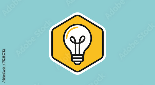 Idea light bulb icon representing innovation and creativity.