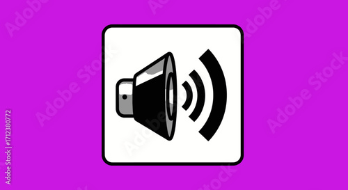 Audio speaker icon sound system loud speaker sound wave music audio.