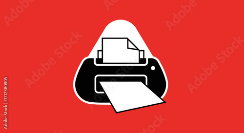 Printer printing a document.