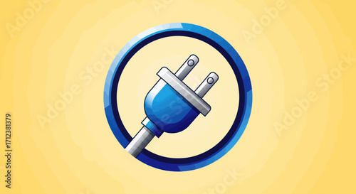 Electric Plug Power Energy Connection Cable.