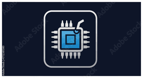 Digital chip technology with a drink modern technology integrated circuit microchip electronic component computer hardware.