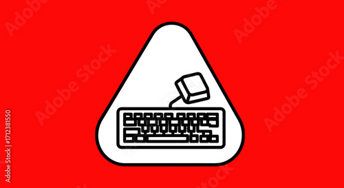 Keyboard and Mouse Warning Sign.