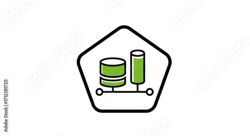 Database network icon symbolizing data storage and connectivity.